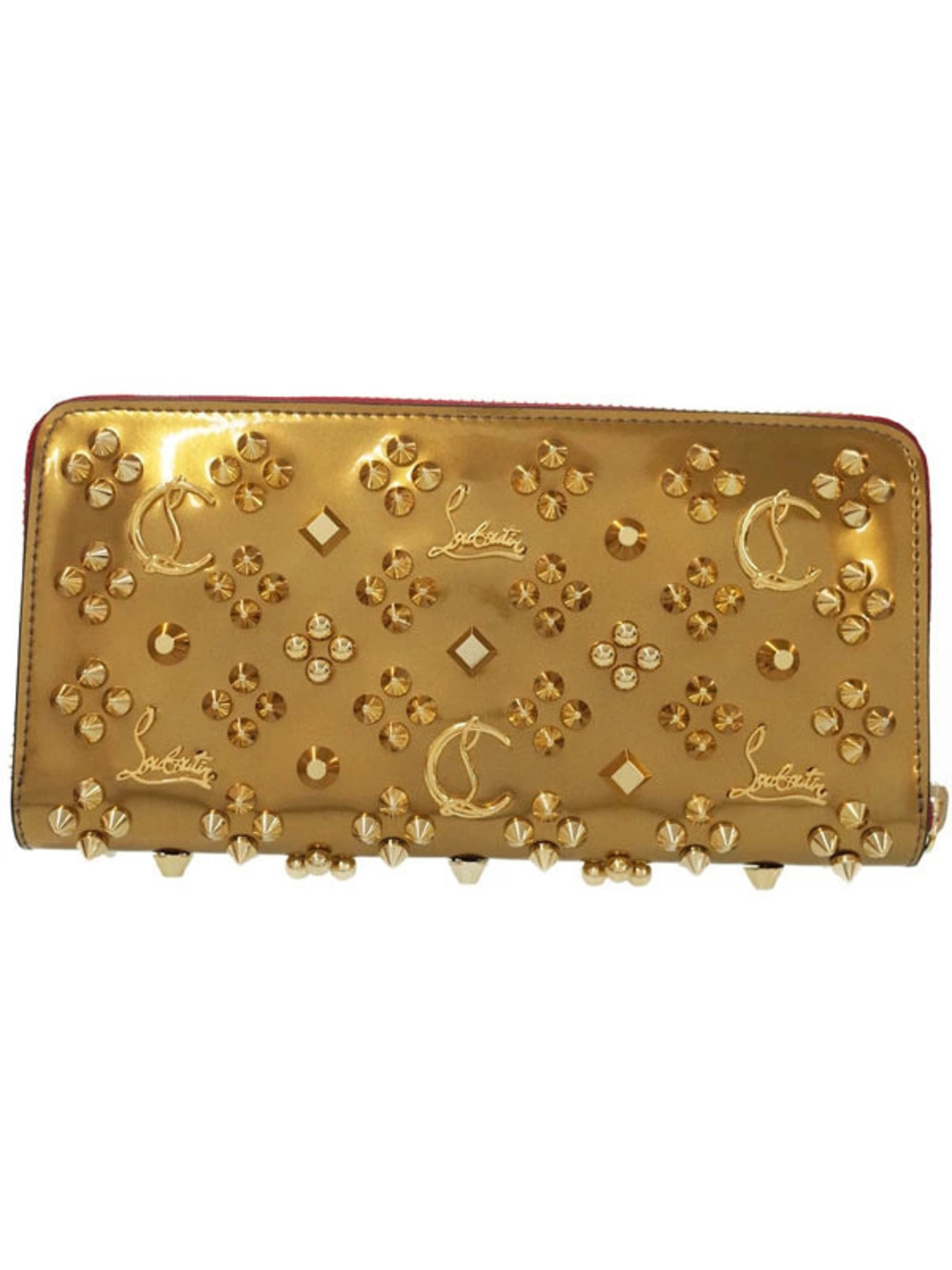 Christian Louboutin Zipper Studded Round Long Panettone Wallet